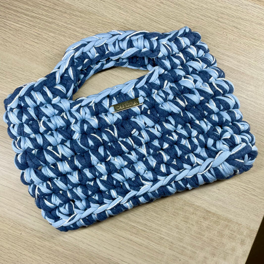 Naïade bleu clair, bleu jean et blanc argenté, taille M