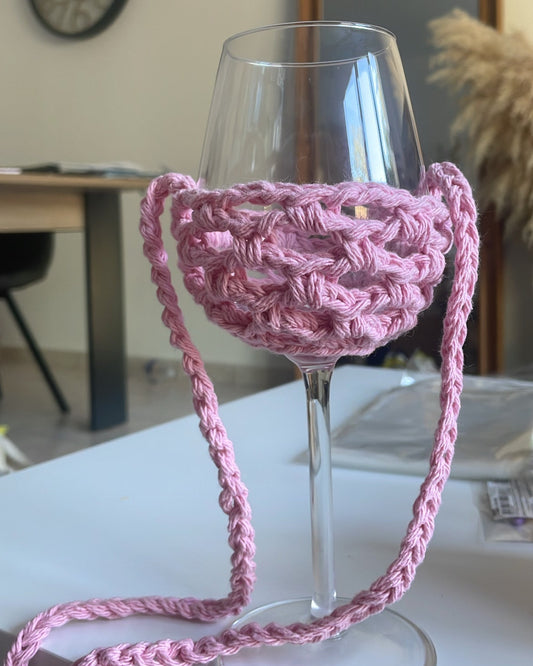 Porte-verre à vin rose
